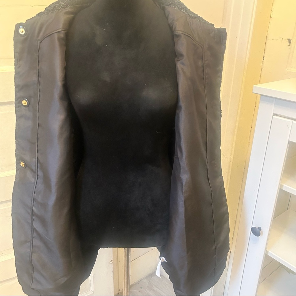 Kate Spade Black Lace Women's Coat Coquette Witchy Whimsy goth Small - Picture 5 of 10